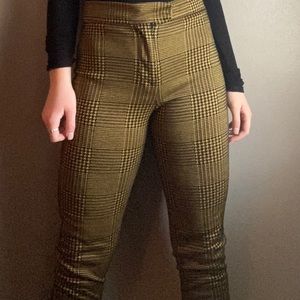 Yellow plaid pants by Wild Fable